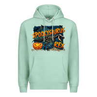 Seafoam Spooky Saurus Rex Premium Hoodie - texasbilliewilder