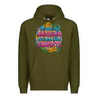 Army Green throwing sarcasm around like confetti Premium Hoodie - Zillion Design Studio