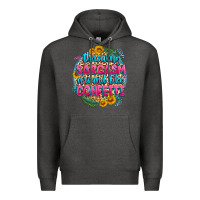 Charcoal Heather throwing sarcasm around like confetti Premium Hoodie - Zillion Design Studio