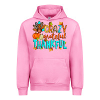 Fuchsia Pink crazy grateful thankful Urban Hoodie - Zillion Design Studio