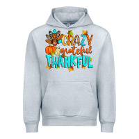 Heather Grey crazy grateful thankful Urban Hoodie - Zillion Design Studio