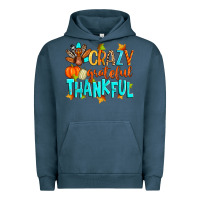 Pigment Midnight Navy crazy grateful thankful Urban Hoodie - Zillion Design Studio