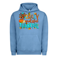 Pigment Pebble Blue crazy grateful thankful Urban Hoodie - Zillion Design Studio