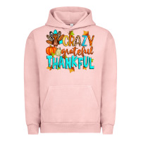 Pigment Salmon crazy grateful thankful Urban Hoodie - Zillion Design Studio