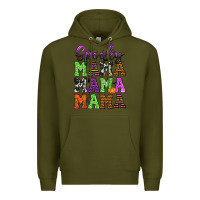 Army Green Spooky Mama Premium Hoodie - texasbilliewilder