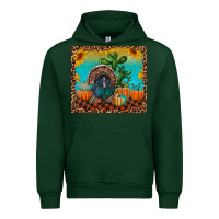 Forest Green turkey and pumpkins Urban Hoodie - RanaPortraitStore