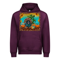 Mauve Wine turkey and pumpkins Urban Hoodie - RanaPortraitStore