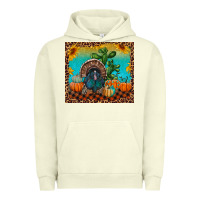 Pigment Pistachio turkey and pumpkins Urban Hoodie - RanaPortraitStore