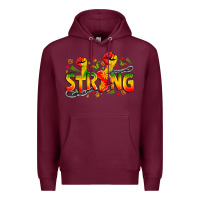 Burgundy strong juneteenth Premium Hoodie - Zillion Design Studio