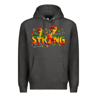 Charcoal Heather strong juneteenth Premium Hoodie - Zillion Design Studio
