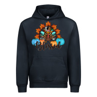 Navy thanksgiving turkey pumpkin blessed Urban Hoodie - RanaPortraitStore