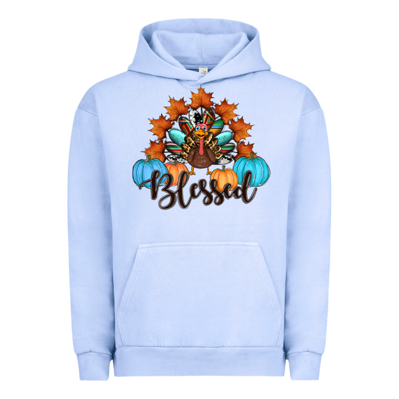 Thanksgiving Turkey Pumpkin Blessed Urban Hoodie by RanaPortraitStore | Teevron