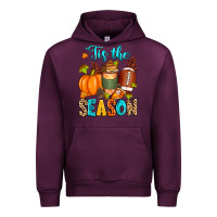 Mauve Wine 'tis the season american  football Urban Hoodie - Zillion Design Studio