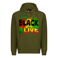 Army Green stay black and live Premium Hoodie - Zillion Design Studio