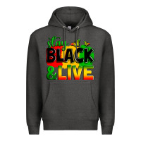 Charcoal Heather stay black and live Premium Hoodie - Zillion Design Studio