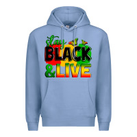 Colony Blue stay black and live Premium Hoodie - Zillion Design Studio