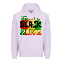 Lilac stay black and live Premium Hoodie - Zillion Design Studio