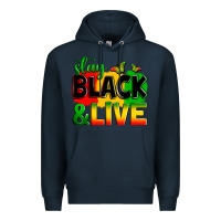 Navy stay black and live Premium Hoodie - Zillion Design Studio