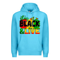 Ocean Blue stay black and live Premium Hoodie - Zillion Design Studio