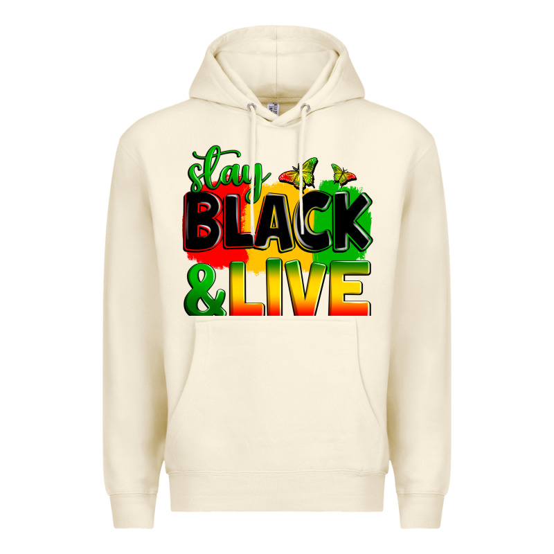 Stay Black And Live Premium Hoodie by Zillion Design Studio | Teevron