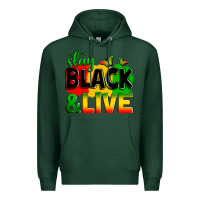 Sports Green stay black and live Premium Hoodie - Zillion Design Studio