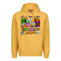 Mustard Spooky Season Coffee Cups Premium Hoodie - texasbilliewilder
