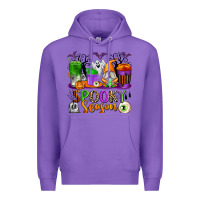 Purple Spooky Season Coffee Cups Premium Hoodie - texasbilliewilder