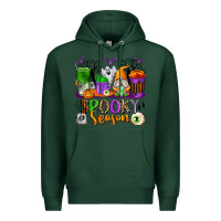 Sports Green Spooky Season Coffee Cups Premium Hoodie - texasbilliewilder