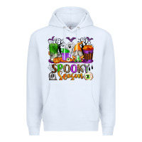 White Spooky Season Coffee Cups Premium Hoodie - texasbilliewilder