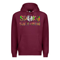 Burgundy Spooky State of Mind Premium Hoodie - texasbilliewilder