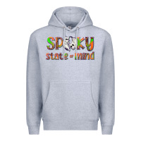 Heather Grey Spooky State of Mind Premium Hoodie - texasbilliewilder