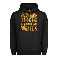 Pigment Black thick thighs and pumpkin pies Urban Hoodie - Zillion Design Studio