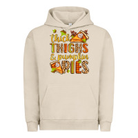 Pigment French Oak thick thighs and pumpkin pies Urban Hoodie - Zillion Design Studio