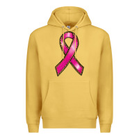 Antique Gold breast cancer ribbon Premium Hoodie - RanaPortraitStore