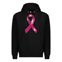 Black breast cancer ribbon Premium Hoodie - RanaPortraitStore
