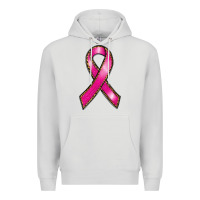 Dove Grey breast cancer ribbon Premium Hoodie - RanaPortraitStore