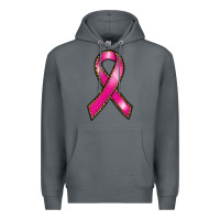 Rock breast cancer ribbon Premium Hoodie - RanaPortraitStore