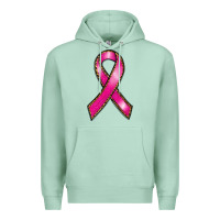 Seafoam breast cancer ribbon Premium Hoodie - RanaPortraitStore