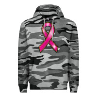 Slate Camo breast cancer ribbon Premium Hoodie - RanaPortraitStore