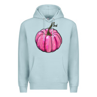Blue Mist breast cancer awereness pumpkin Premium Hoodie - RanaPortraitStore
