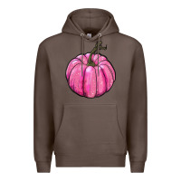 Coffee breast cancer awereness pumpkin Premium Hoodie - RanaPortraitStore
