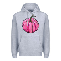 Heather Grey breast cancer awereness pumpkin Premium Hoodie - RanaPortraitStore