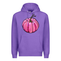Purple breast cancer awereness pumpkin Premium Hoodie - RanaPortraitStore