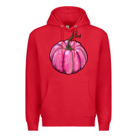 Red breast cancer awereness pumpkin Premium Hoodie - RanaPortraitStore