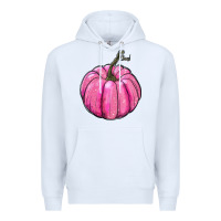 White breast cancer awereness pumpkin Premium Hoodie - RanaPortraitStore