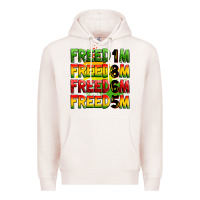 Pale Pink freedom freedom freedom freedom 1865 Premium Hoodie - Zillion Design Studio