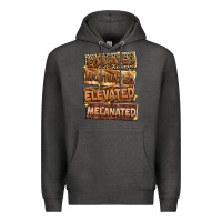 Charcoal Heather educated motivated elevated melanated Premium Hoodie - Zillion Design Studio