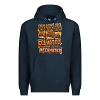 Navy educated motivated elevated melanated Premium Hoodie - Zillion Design Studio