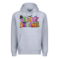 Heather Grey Spooky Season Premium Hoodie - texasbilliewilder