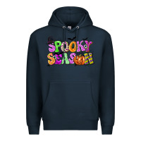 Navy Spooky Season Premium Hoodie - texasbilliewilder